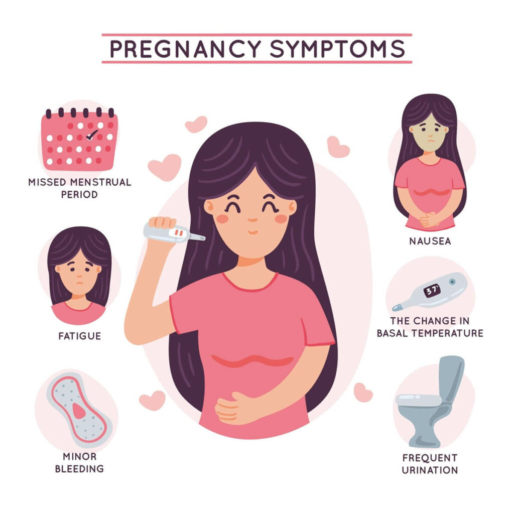 임신 증상에 대한 인포그래픽